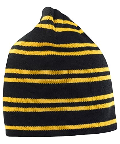 Image of Result Winter Essential RC354X Team Reversible Beanie - Black/Gold/Black - One Size