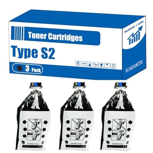 Image of Compatible for Ricoh Type S2 Toner Cartridges Aficio 3260C 3260CMF 5560C Printers, High Yield 46000 Pages, Accurate Imaging Rich Colors (3 Pack Black)