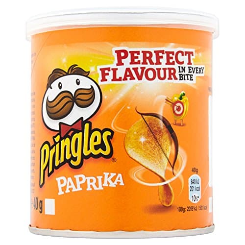 Image of Pringles Paprika Potato Chips, 40g, (pack of 12)