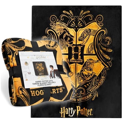 Image of Harry Potter Gifts Fleece Bed Blanket Super Soft Cosy Bed Throw Hogwarts Bedroom Decor Plush Comforter 150 x 130cm for Bedroom Travel Sleepovers