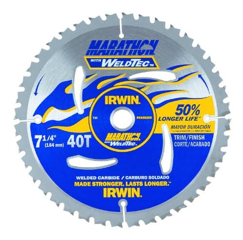 Image of IRWIN Tools MARATHON WeldTec Circular Saw Blade, 7 1/4-inch, 24T (4935200)