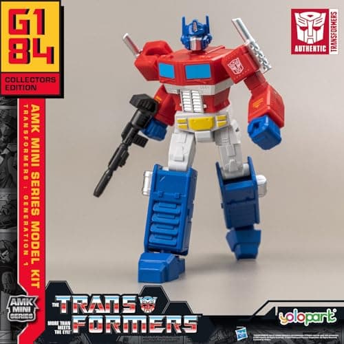Image of Optimus Prime Transformer Toy,Transformers G1 Action Figures,Highly Articulated 4.72 Inch Optimus Prime Model Kit with Weaponry,No Converting Autobot Toys for Kids Age 8 and Up
