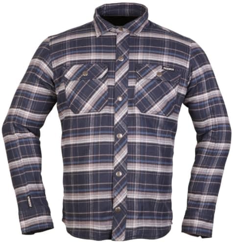 Image of Modeka Nooner Motorcycle Shirt, blue/creme, XL