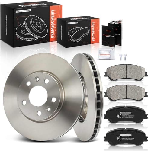 Image of Frankberg Brake Kit incl. 2x Brake Disc + 4x Brake Pad Front Compatible with M.e.g.a.n.e IV Grandtour K9A/M/N M.e.g.a.n.e IV Hatchback Replace# 410606124R
