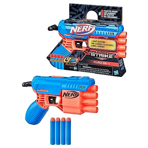 Image of Nerf Alpha Strike Claw QS-4 Blaster 4 Official Nerf Elite Foam Darts
