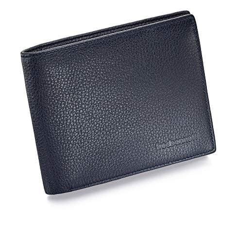 Image of Fred Bennett Navy Blue Leather Mens Wallet and Gift Box