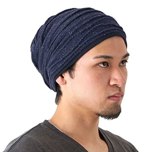 Image of Casualbox | Organic Cotton Beanie Hat All Seasons - Made in Japan - Unisex Watch Cap Men & Women Navy(Size: One Size)