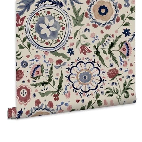 Image of Superfresco Easy Joules Festival Flowers Antique White Wallpaper