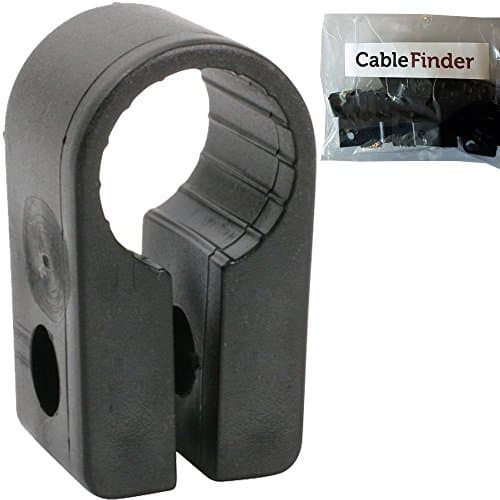 Image of Loops OFFICIAL - QTY 25x 22.8mm Black Cable Cleat Clip - Size 9 - SWA Armoured - Screw Fixing P