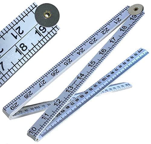 Image of PaulStore Folding Plastic Ruler 1m 3ft Easy to Read Metric Imperial Markings