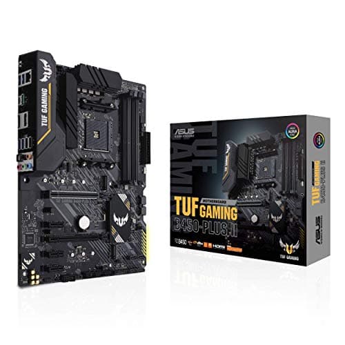 Image of ASUS TUF Gaming B450-PLUS II AMD AM4 (Ryzen 5000, 3rd Gen Ryzen ATX Gaming Motherboard (DDR4 4400(O.C.), HDMI 2.0b, USB 3.2 Gen 2 Type-C, BIOS Flashback, 256Mb BIOS Flash ROM, AI Noise Cancelling Mic