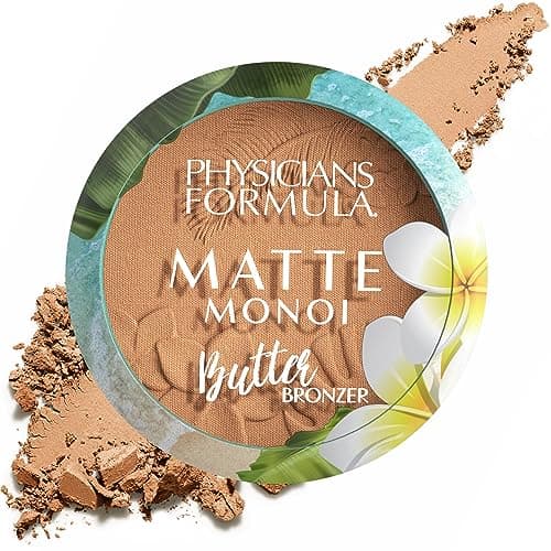 Image of Physicians Formula, Matte Monoi Butter Bronzer Powder, Waterproof Matte Formula Infused with Nourishing Monoi and Murumuru Butter, for Bronzing and Contouring, Shade Bronzer