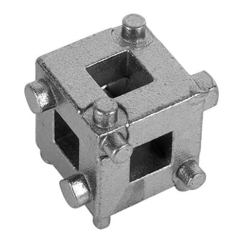 Image of Disc Brake Piston Tool, Universal 3/8" Brake Piston Compressor Rotator Cube Tool Rear Disc Brake Caliper Brake Piston Wind Back Cube Silver