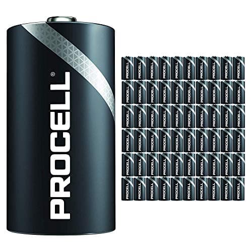 Image of 60 Pack - Duracell Procell D Cell Batteries | 1.5V Industrial Power Alkaline Battery | Home or Office Use | Car Air Freshener Promo Pack | Reliable Long Lasting Power