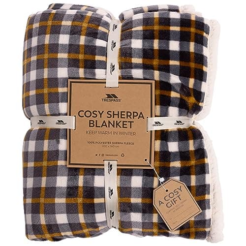 Image of Trespass Sherpa Blanket 200cm x 140 Fleece Gift Packaging Vallon