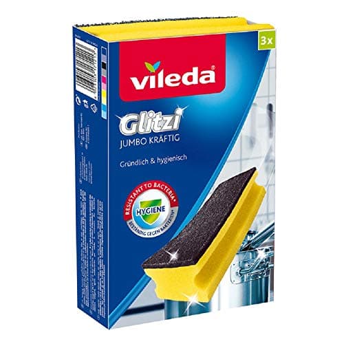Image of Vileda Glitzi Jumbo Sponge Strong with Antibac – Extra Abrasion Resistant Even on Large Surfaces