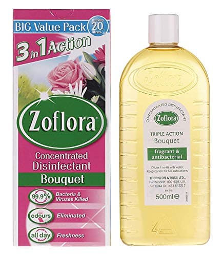 Image of Zoflora Bouquet 6pc x 500ml, Concentrated 3-in-1 Multipurpose Disinfectant Kills 99.9% of Bacteria & Viruses