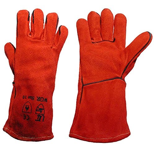 Image of Ultimate Industrial WGR - SIZE MENS WGR Standard Welding Gauntlet, Single Pair, Size 10/Large, Red