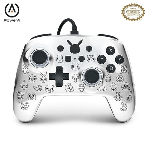 Image of PowerA Enhanced Wired Controller for Nintendo Switch - Pikachu Black & Silver