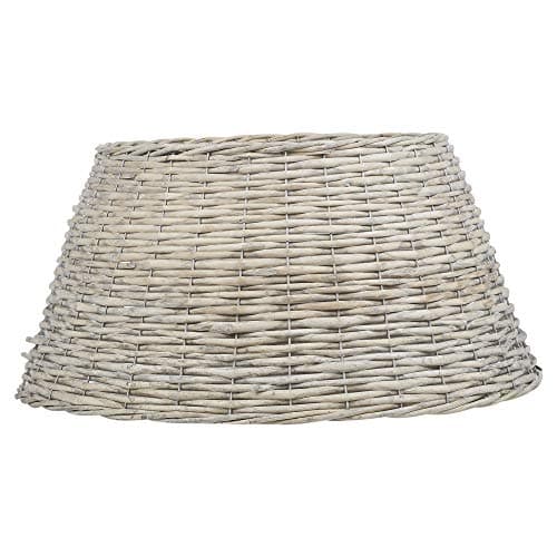 Image of URBNLIVING Christmas Natural Large Willow Wicker Woven Rattan Tree Skirt Base Cover Stand (White)