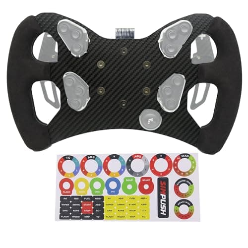 Image of 32cm/12" Replace lightweight Suede Formula GT3 STYLE Racing MOD For ClubSport Universal Hub V2 Steering Wheel;Compatible with ClubSport Wheel Rim 320 Alcantara (FANATEC Podium Button Module Endurance)
