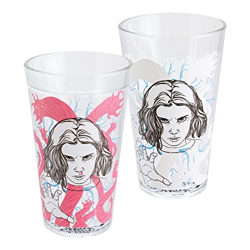 Image of Paladone Stranger Things Eleven Drinking Glass - Colour Change Cup - Stranger Things Character Gift & Merchandise - Multicolored (PP9886ST)