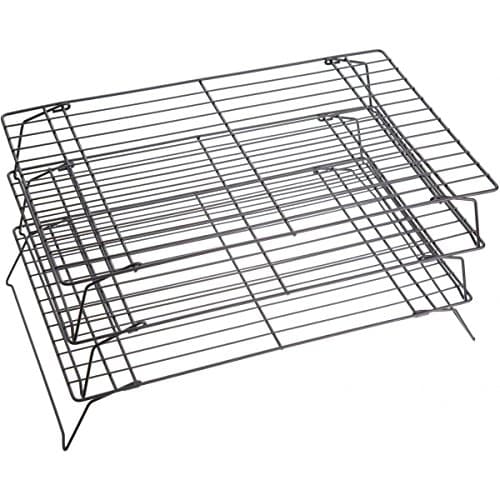 Image of KitchenCraft 3-Tier Stackable Non-Stick Cake Cooling Rack, 21 x 4 cm (8" x 16")