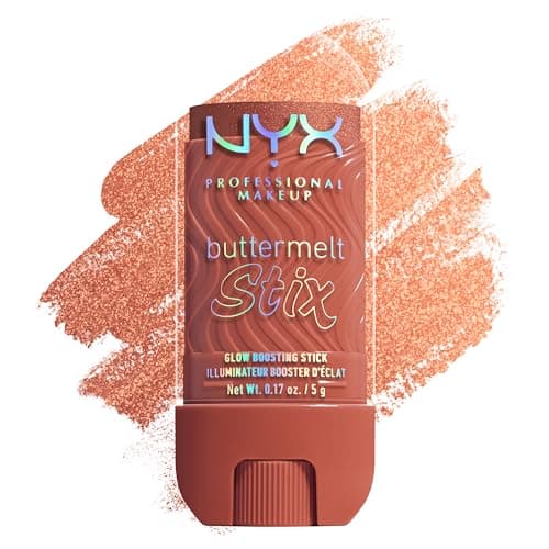 Image of NYX Professional Makeup Highlighter, Buttermelt Stix, Glow Boosting Stix, up to 8 hour wear, Infused with Cupuacu & Coconut Butter, Shade: Left On Melt