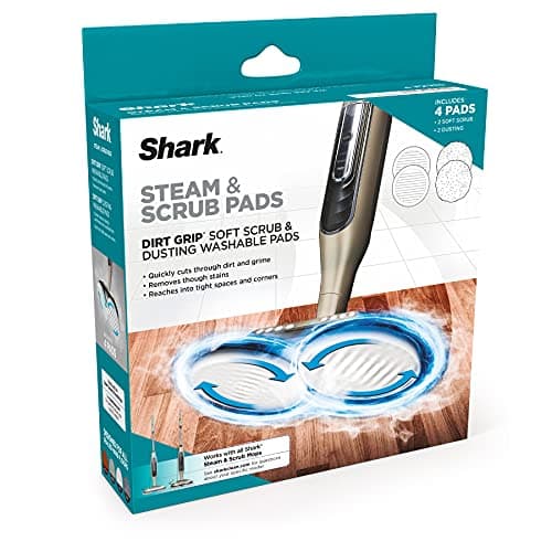 Image of Shark, Grey XKITP7000D Soft 2 Steam & Scrub Dirt Grip Dusting Washable Pads