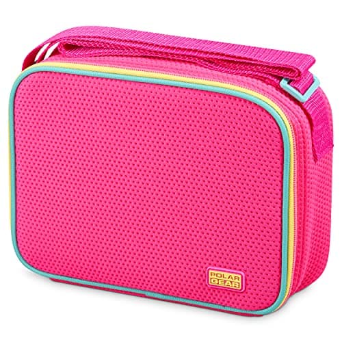 Image of Polar Gear Machine Washable 30 Degrees Insulated Lunch Cool Bag - Official Merchandise Thermal School Nursery Food Snacks Picnic Cooler Tote Carrier, 600d Polyester, one Size, Pink
