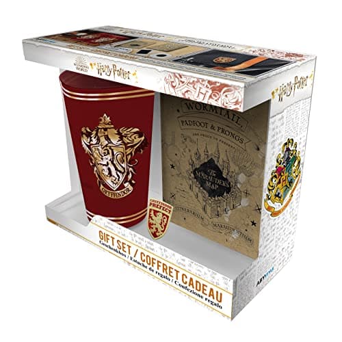 Image of ABYSTYLE - Harry Potter Marauder's Map Gift Box Glass XXL+ Pin + Notebook
