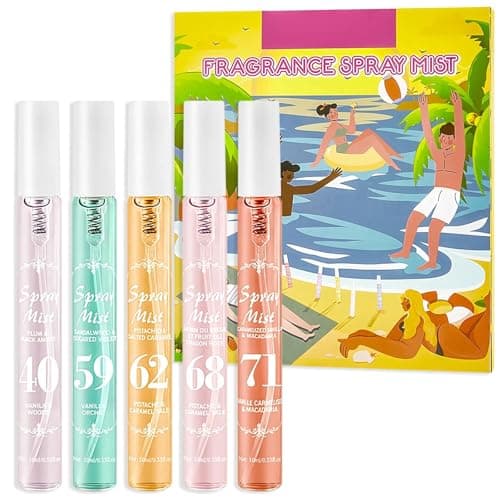 Image of Women's Perfume Gift Set, Mini Ferfume, Birthday Gifts, 5x10ml Fragrances Spray With Sweet Floral & Fruity Notes, Enhanced Scents Hair Fragrances, For Hair And Body Travel-Size