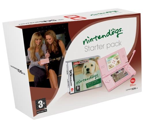 Image of Nintendo DS Lite Pink Console with Nintendogs (Nintendo DS)