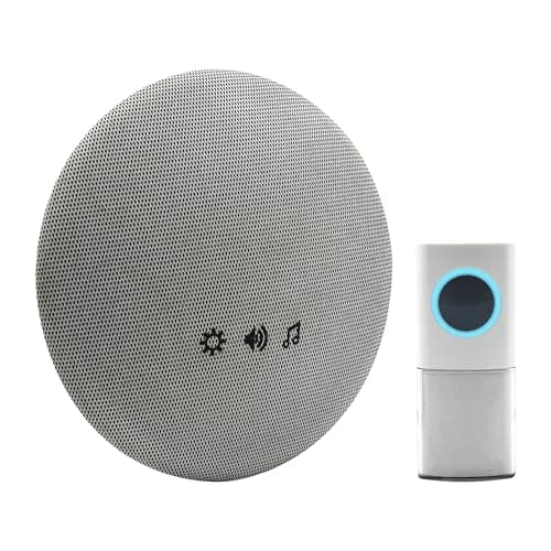 Image of Uni-Com Extra Loud Wireless Door Chime – Portable Doorbell, 98dB Output, Extensive 200m Operating Range, 30 Different Chimes, Volume Control, Blue LED Chime Alert, 3 Operating Modes & Memory Feature