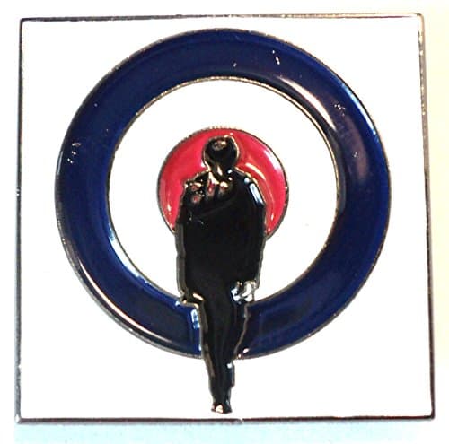 Image of Quadrophenia 'Jimmy' On MOD Roundel Target Square Metal Enamel Badge