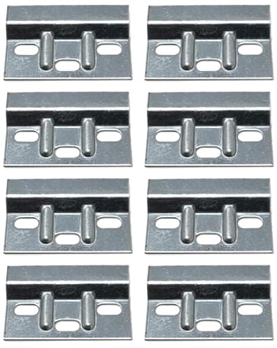 Image of fiXte Heavy Duty Kitchen Cabinet Hanging Brackets Hanger Plate for Wall Mounting Cupboards 63mm x 38mm x 1.6mm (8 Pack)