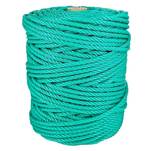 Image of Clothe Washing Line Outside. Plastic Rope Cord. Campervan Essentials. For Camping, Nautical and DIY. Made in Spain. 5MM*100M. Green