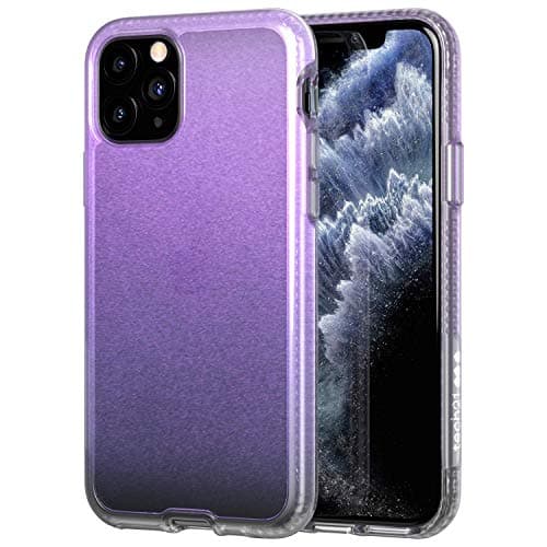 Image of Tech21 Protective Apple iPhone 11 Pro Case Ultra-Thin Iridescent Back Cover with BulletShield - Pure Shimmer - Pink