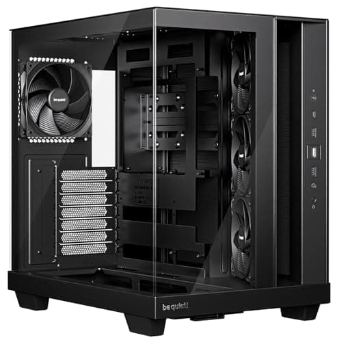 Image of be quiet! Light Base 500 PC Case, Fully Windowed Front And Side Panel, Show Case, Dual Chamber Design, 4 Pure Wings 3 PWM Fans, No RGB, Backside Connector Design