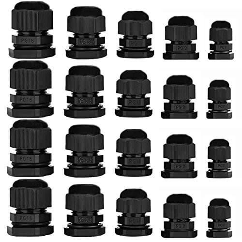 Image of 20pcs Cable Gland Waterproof Adjustable 3-13mm Cable Connectors PG7 PG9 PG11 PG13.5 PG16 Plastic Cable Gland Joints Wire Protectors