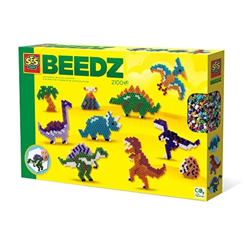 Image of SES Creative 6202 - Iron on Beads - Dino World - Fusible Beads Ironing Beads, Mutiple
