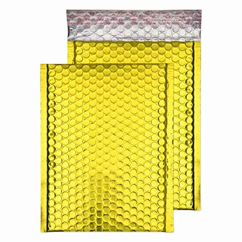 Image of Blake Purely Packaging C5+ 250 x 180 mm Peel and Seal Metallic Padded Bubble Envelopes (MBGOL250) Glamour Gold - Pack of 100
