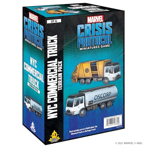 Image of Atomic Mass Games | Marvel Crisis Protocol: NYC Commercial Truck Terrain Pack | Miniatures Game | Ages 14+ | 2 Players | 90 Minutes Playing Time