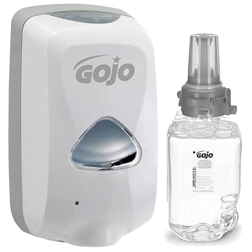 Image of URBNLIVING 1200ml Touch-Free Automatic Foam Soap Dispenser – Wall-Mounted, ADA Compliant, Dove Grey (1 Dispenser Unit & 1 Refill)