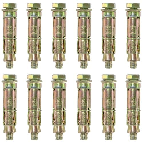 Image of 12 PCS Heavy Duty Expansion Bolts,Shield Anchor Bolts (M8)
