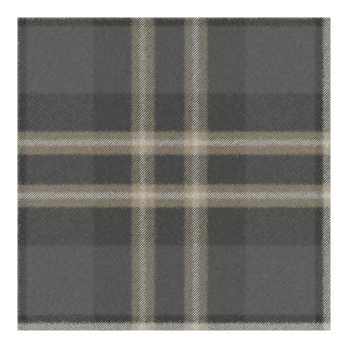 Image of Superfresco Easy Eildon Weave Charcoal Wallpaper | Paste the Wall | Black Check | Eco-Friendly