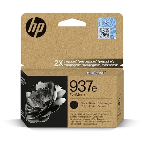 Image of HP 937e EvoMore Black Original Ink Cartridge (4S6W9NE) - Works OfficeJet Pro 9110b, 9120 All-in-One, 9120b All-in-One, 9130 All-in-One, 9130b All-in-One, 9110b, 9700, 9700e Printer Series