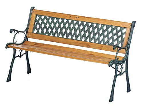 Image of Lifetime Garden Cast Iron/ Wood/ Plastic Bench, Brown
