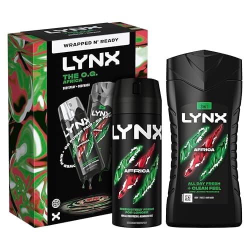 Image of Lynx Gift Set Africa The O.G. Duo with our iconic smelling body wash and body spray perfect for any occasion 2 piece