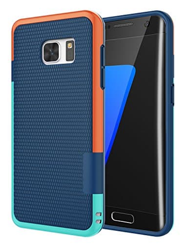 Image of Galaxy S7 Edge Case, [3 Color] Slim Hybrid Impact Rugged Soft TPU & Hard PC Bumper Shockproof Protective Anti-slip Case Cover Shell for Samsung Galaxy S7 Edge S VII Edge G935F - Blue